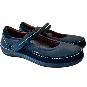 Orthofeet Athens Navy Leather Mary Jane Orthotic Comfort Shoes Women’s Size 11.5